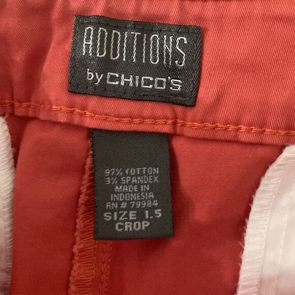 Additions by Chico’s coral crop pants, size 10 or Chicos 1.5 - Picture 3 of 4